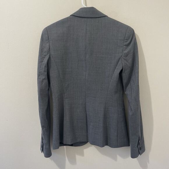 Theory Womens Nichelle Broadway Grey Wool Blend Two Button Closure Blazer Size 2 - Picture 5 of 8